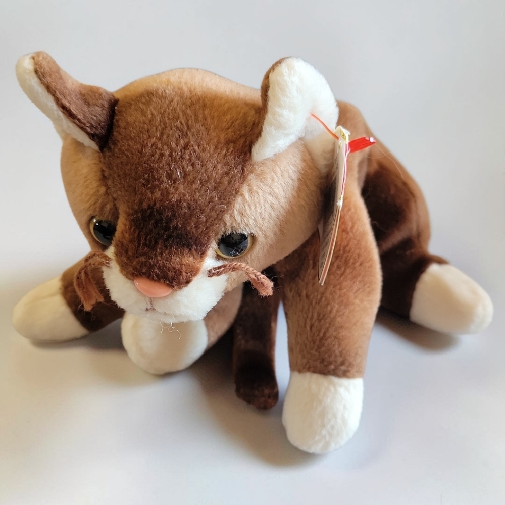 Vtg 1997 TY Beanie Baby Pounce Cat Kitty Kitten Rare Tags Plush Stuffed Animal